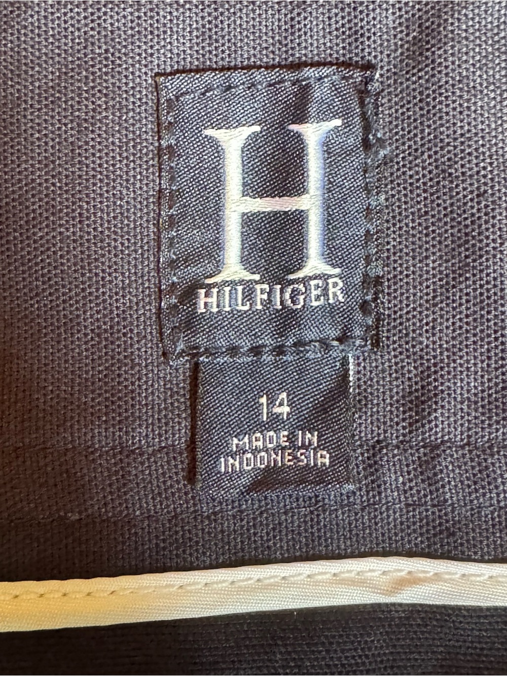 Tommy Hilfiger Classic Navy A-Line Mini wrap Skirt Sz 14 - Picture 4 of 6